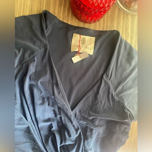 The Jetset Diaries Novella Cap-Sleeve Ruched Maxi Dress Sz  L  Cobalt Blue NEW - Picture 15 of 16